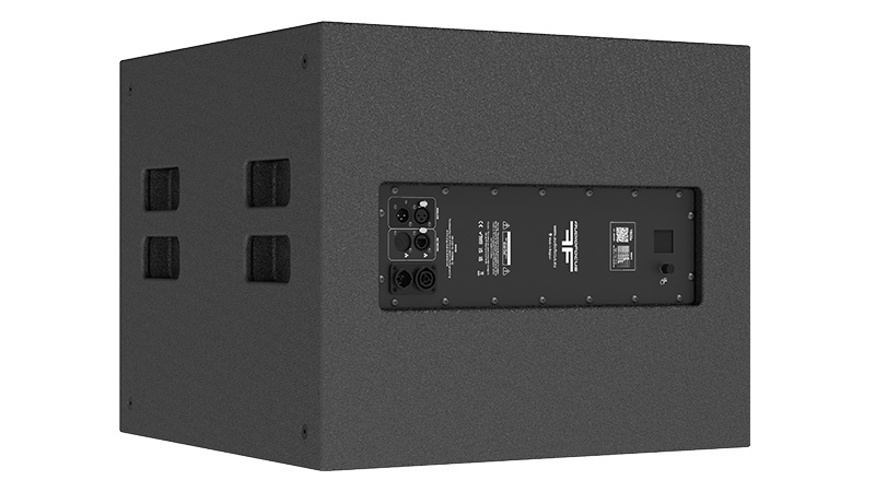 115SGa_BackLeft AUDIOFOCUS 115SGa ground stack 15" subwoofer - rear left view