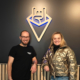 Sequoia Audio Belux sales manager Fabien Pynaert with AUDIOFOCUS CEO Ann Leroy at AUDIOFOCUS HQ in Achêne, Belgium.