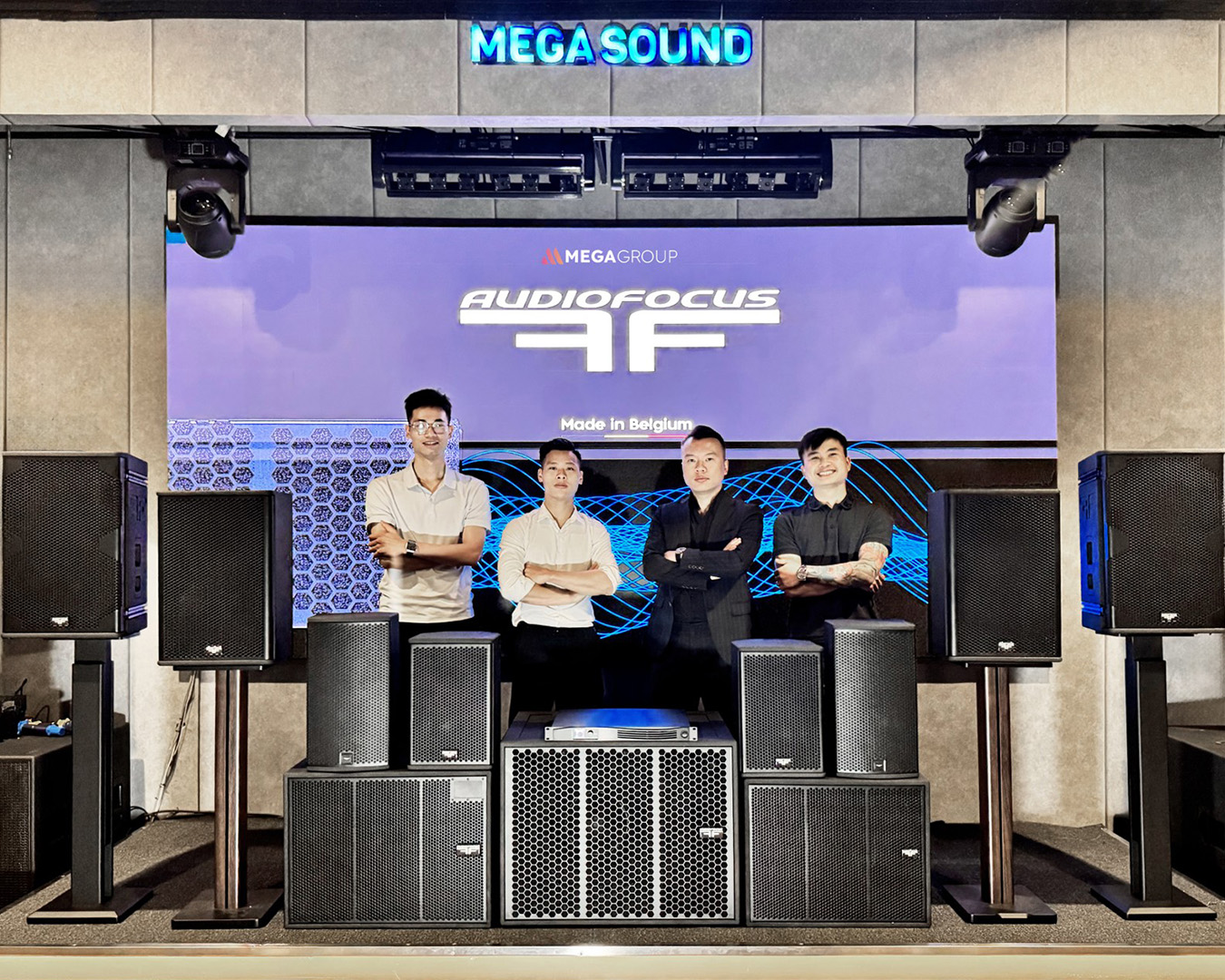 The team from AUDIOFOCUS distributor for Vietnam, Mega Sound